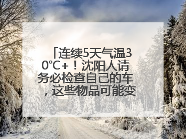 连续5天气温30℃+！沈阳人请务必检查自己的车，这些物品可能变“炸弹”！