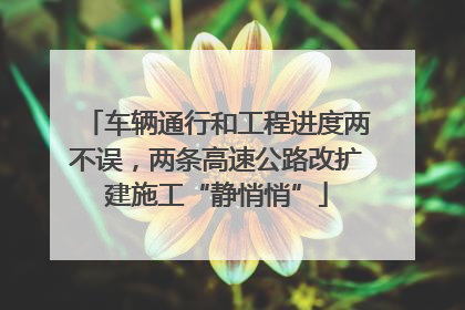 车辆通行和工程进度两不误，两条高速公路改扩建施工“静悄悄”