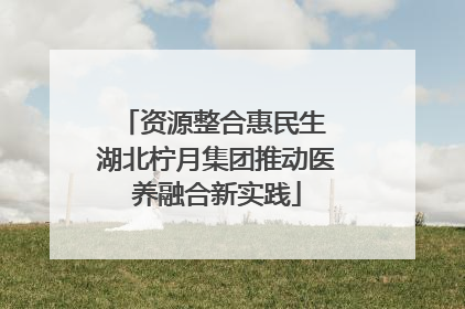 资源整合惠民生 湖北柠月集团推动医养融合新实践