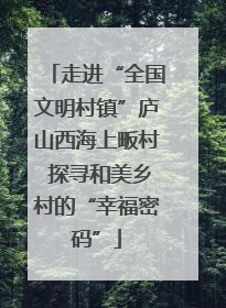 走进“全国文明村镇”庐山西海上畈村 探寻和美乡村的“幸福密码”