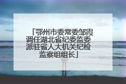 鄂州市委常委邹霞调任湖北省纪委监委派驻省人大机关纪检监察组组长