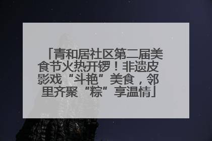 青和居社区第二届美食节火热开锣！非遗皮影戏“斗艳”美食，邻里齐聚“粽”享温情