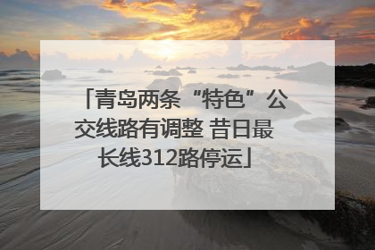 青岛两条“特色”公交线路有调整 昔日最长线312路停运