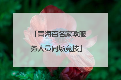 青海百名家政服务人员同场竞技