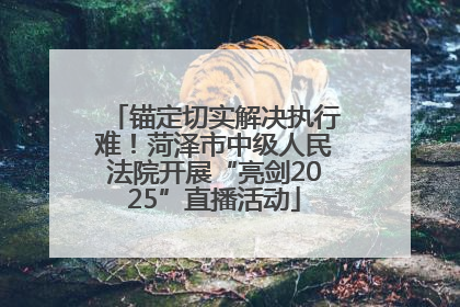 锚定切实解决执行难！菏泽市中级人民法院开展“亮剑2025”直播活动