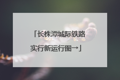 长株潭城际铁路实行新运行图→