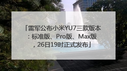 雷军公布小米YU7三款版本：标准版、Pro版、Max版，26日19时正式发布