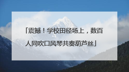 震撼！学校田径场上，数百人同吹口风琴共奏葫芦丝