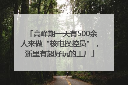 高峰期一天有500余人来做“核电操控员”，浙里有超好玩的工厂