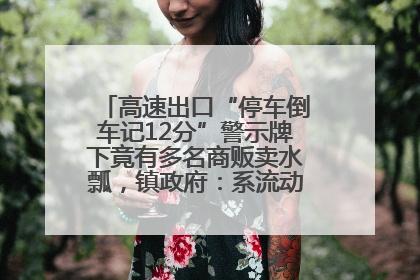 高速出口“停车倒车记12分”警示牌下竟有多名商贩卖水瓢，镇政府：系流动摊位，已多次劝离