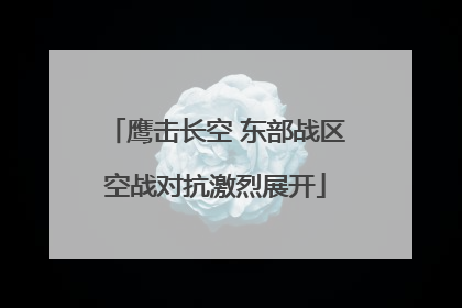 鹰击长空 东部战区空战对抗激烈展开