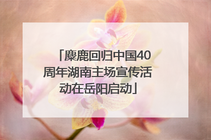 麋鹿回归中国40周年湖南主场宣传活动在岳阳启动