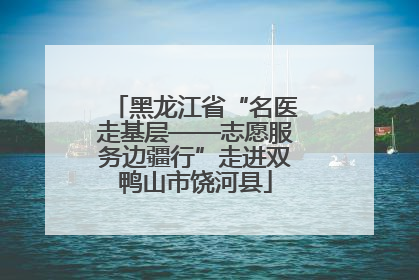 黑龙江省“名医走基层——志愿服务边疆行”走进双鸭山市饶河县