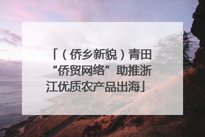 （侨乡新貌）青田“侨贸网络”助推浙江优质农产品出海