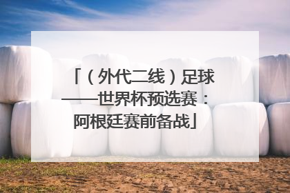 （外代二线）足球——世界杯预选赛：阿根廷赛前备战