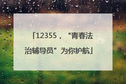 12355，“青春法治辅导员”为你护航