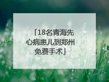 18名青海先心病患儿到郑州免费手术