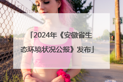 2024年《安徽省生态环境状况公报》发布