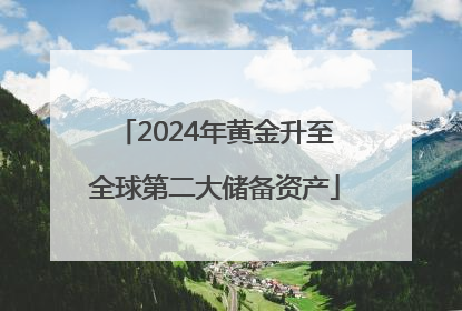 2024年黄金升至全球第二大储备资产