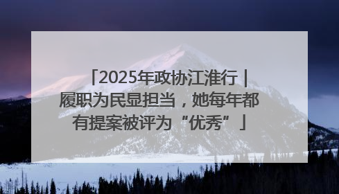 2025年政协江淮行｜履职为民显担当，她每年都有提案被评为“优秀”