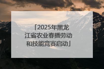 2025年黑龙江省农业春播劳动和技能竞赛启动