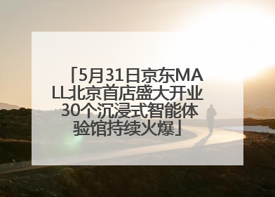 5月31日京东MALL北京首店盛大开业 30个沉浸式智能体验馆持续火爆