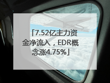 7.52亿主力资金净流入，EDR概念涨4.75%