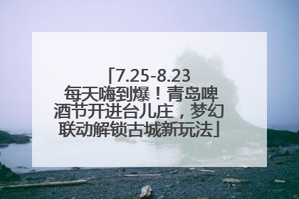 7.25-8.23 每天嗨到爆！青岛啤酒节开进台儿庄，梦幻联动解锁古城新玩法