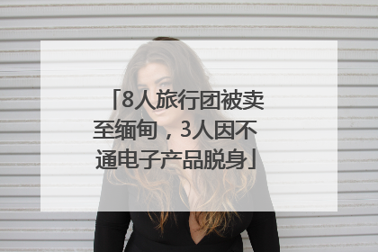 8人旅行团被卖至缅甸，3人因不通电子产品脱身