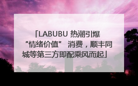 LABUBU 热潮引爆 “情绪价值” 消费，顺丰同城等第三方即配乘风而起